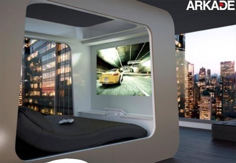 Cama hi tech com game, computador e tv embutidos noticias Cama hi tech com game, computador e tv embutidos