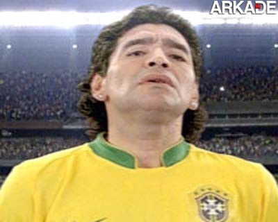Hacker troca página da A.F.A por imagem de "Maradona Brasileiro".
