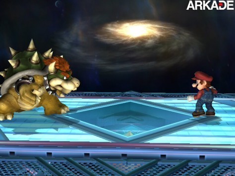 Charge mostra Mario e Bowser como São Jorge e o Dragão