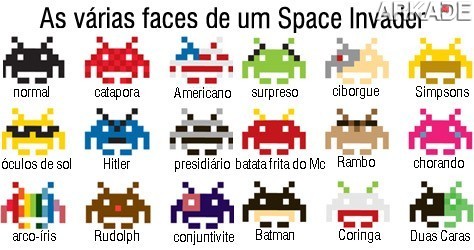 As várias faces dos Space Invaders