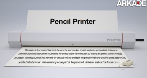 Designers criam conceito de impressora a lápis