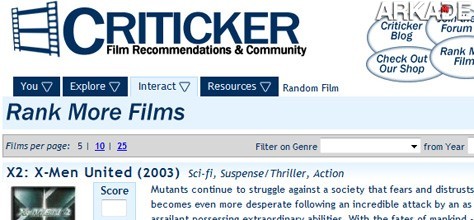 Criticker é uma rede social que recomenda filmes para você