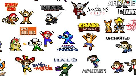 200 personagens de games em versão Mega Man 8-bits