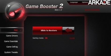 Game Booster, o programa que turbina o PC para games