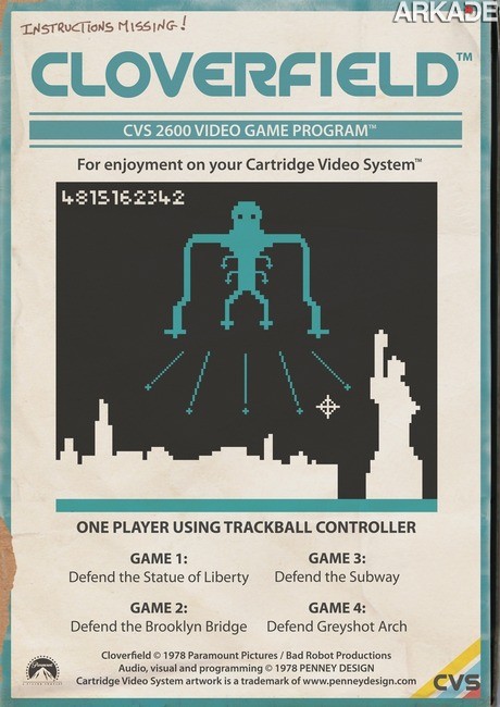 E se os grandes filmes atuais ganhassem games versão Atari?