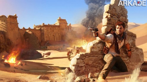 Uncharted 3 ganha novo trailer e é testado por Indiana Jones em pessoa