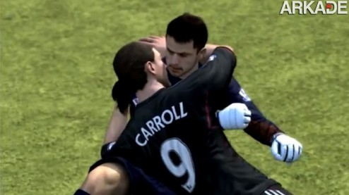 O amor está no ar: bug bizarro em FIFA 12 faz jogadores se beijarem