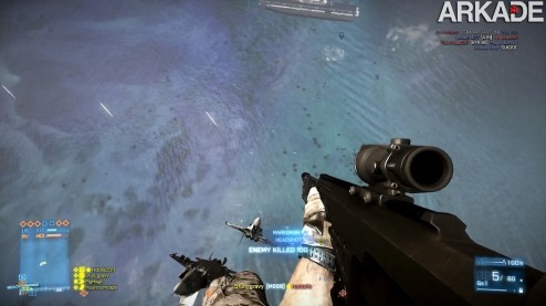 Battlefield 3 nível Chuck Norris: derrube um avião com um sniper