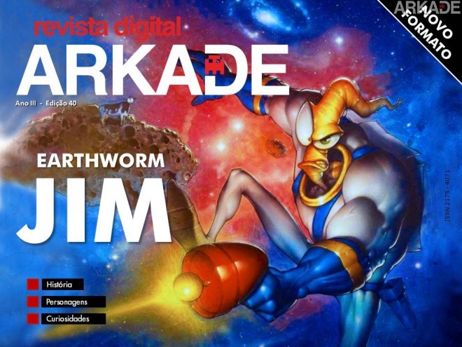 Revista Arkade #40 - Clássico: Earthworm Jim