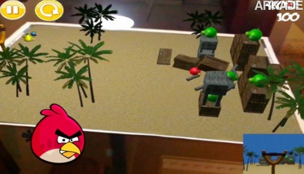 Que tal uma partida de Angry Birds em realidade aumentada?