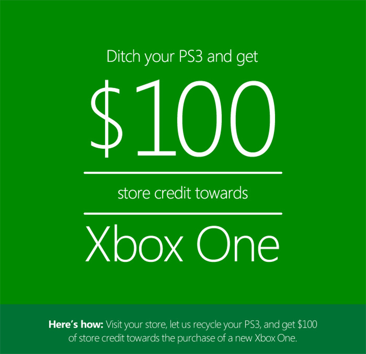 Microsoft "paga" 100 dólares para quem descartar PS3