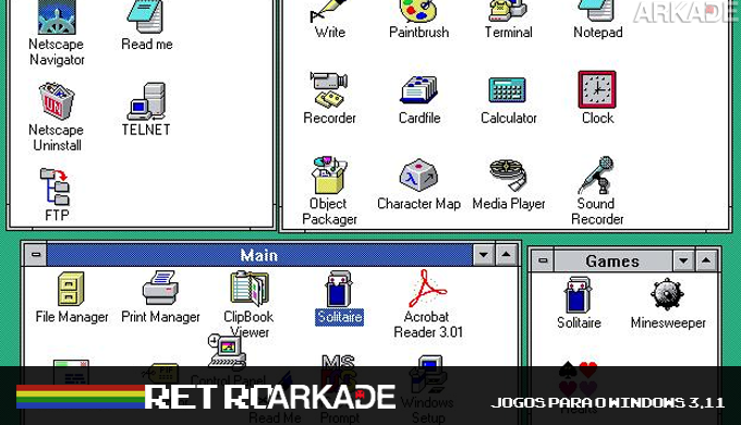RetroArkade: tire o pó de seu 486 e vamos jogar de novo os clássicos do Windows 3.x!