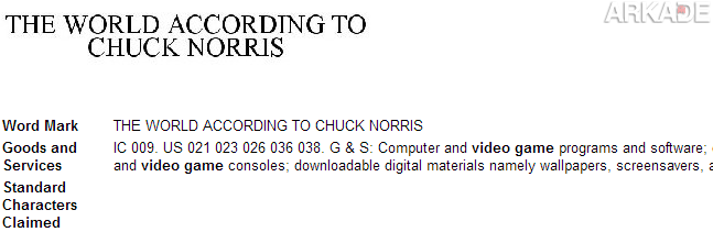 Chuck Norris registra seu próprio game, "The World According to Chuck Norris"