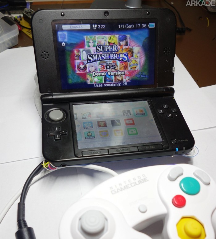 Conseguiram conectar um controle de GameCube no 3DS