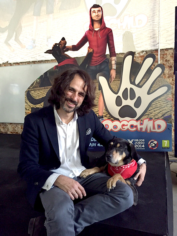 O diretor do game, Darío Ávalos e TJ, filho de Tarao.