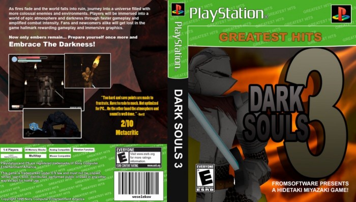 E se Dark Souls 3 tivesse sido lançado em 1996 para Playstation?