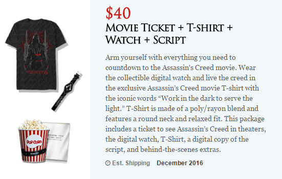 Ubisoft fará pré-venda de ingressos para o filme de Assassin's Creed de até U$ 1200,00!
