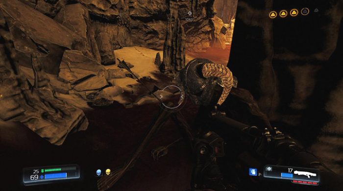 doom-2016-easter-egg-skyrim-flecha-no-joelho