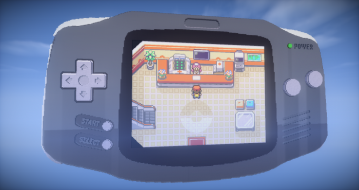 Um cara criou um Gameboy Advance gigante rodando Pokémon FireRed dentro de Minecraft!