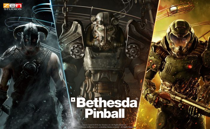 Bethesda anuncia pinball com mesas de Fallout, Skyrim e Doom