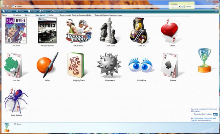games-explorer
