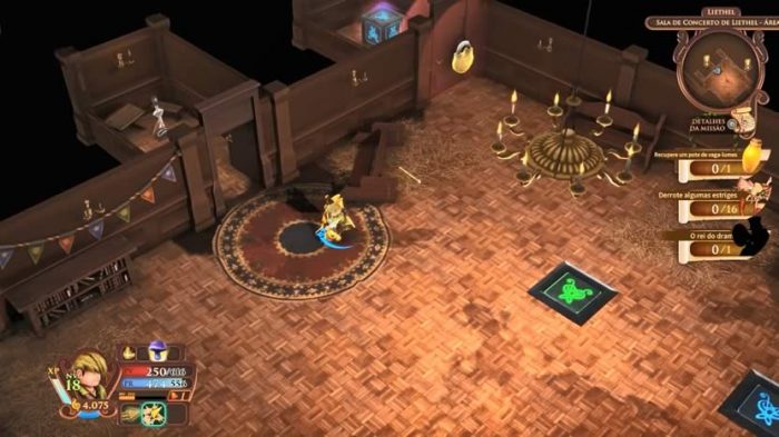 Gameplay de AereA as intermináveis portas antes do chefe de Liethel