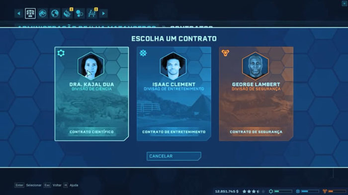 Os 3 tipos de contratos de Jurassic World Evolution