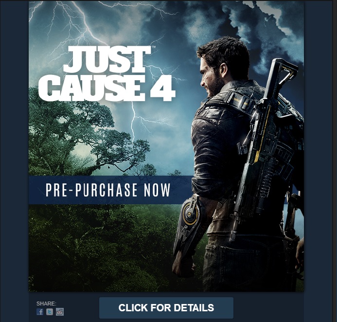 Steam "sem querer querendo" deixa vazar o anúncio de Just Cause 4 em sua loja