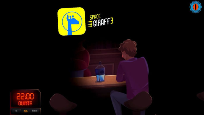 Juca na mesa de bar em TRAGO