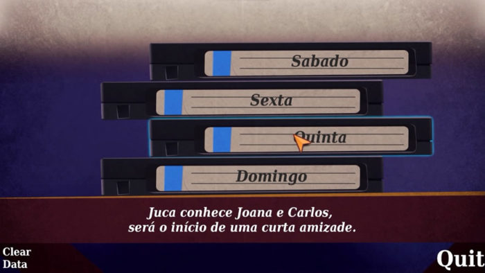 Os capítulos do jogo TRAGO
