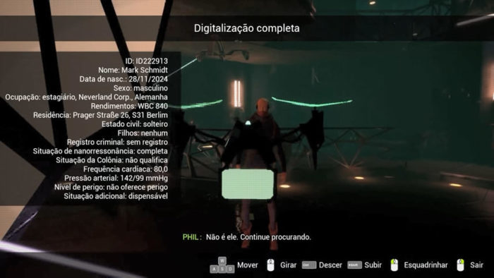 Controlando um drone de escaneamento em State of Mind