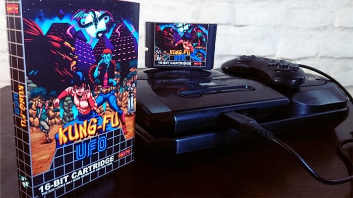 Kung Fu UFO traz influência dos games clássicos em um cartucho de Mega Drive