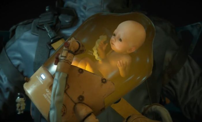Hideo Kojima vira "FAKE NEWS" com o bebê encapsulado de Death Stranding