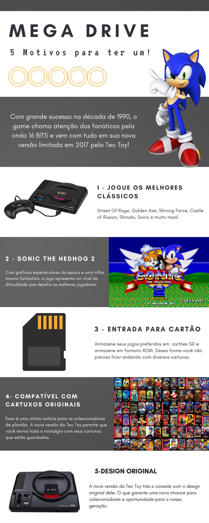 Mega Drive: Cinco motivos para ter um!