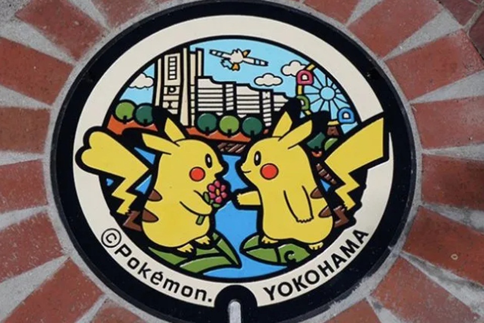 Japão ganha lindas tampas de bueiro com artes de Pokémon!