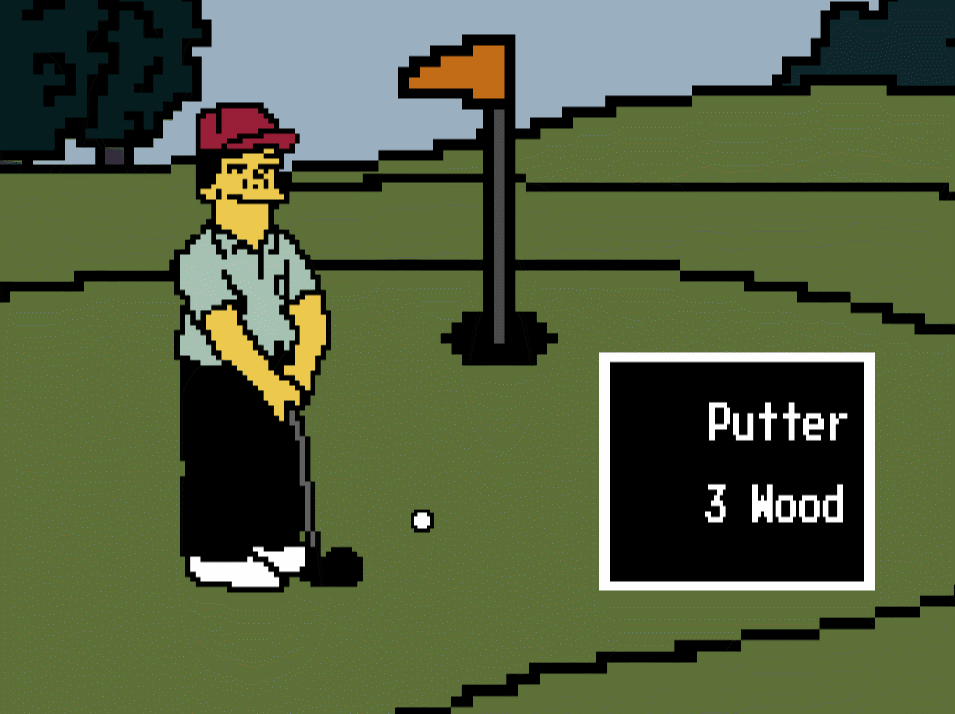 Criaram uma versão jogável do game de golfe de Os Simpsons