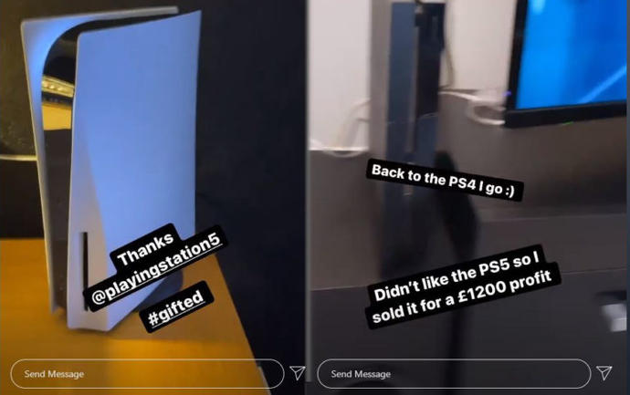 Personalidade que ganhou PS5 no Reino Unido vende o console por 1.350 euros