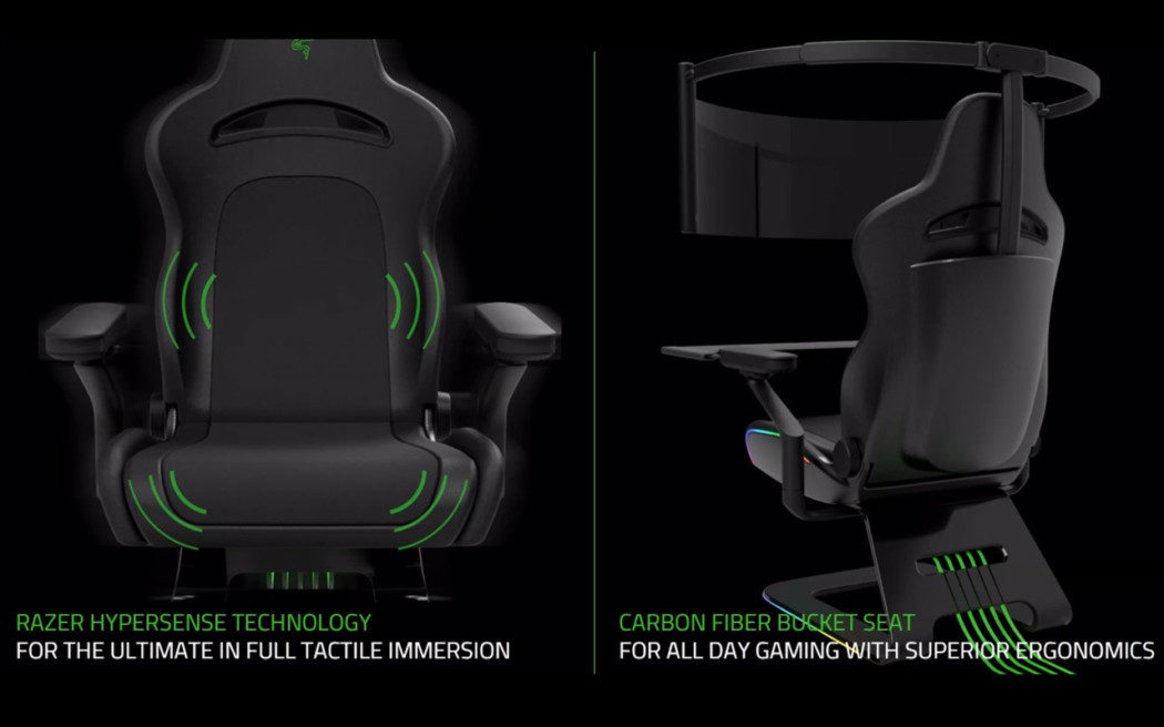 Razer apresenta a cadeira gamer do futuro e máscara de proteção inteligente