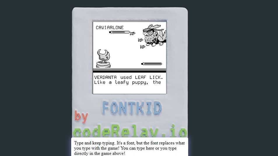 Alguém criou uma paródia de Pokémon dentro de uma fonte e você pode jogar agora mesmo!