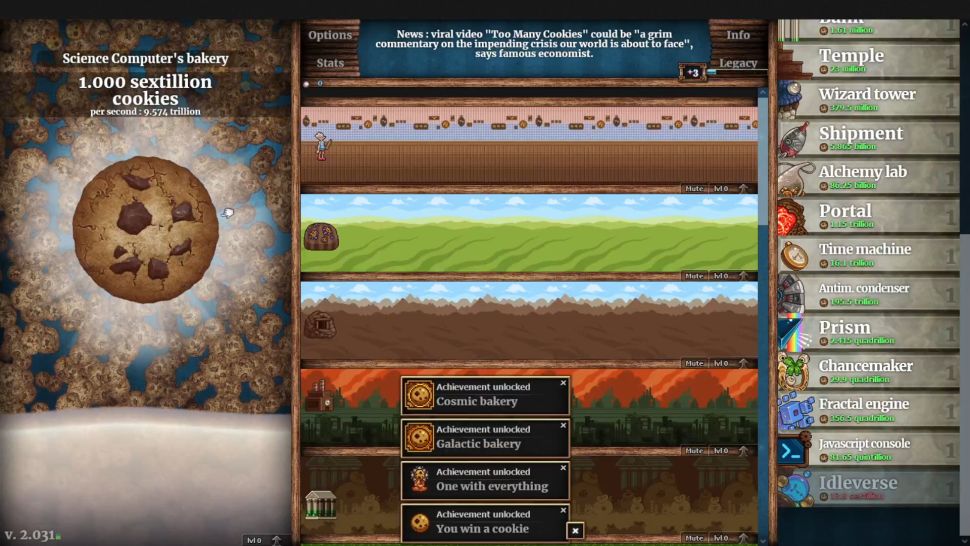 Cookie Clicker, um dos mais viciantes games da internet, será lançado na Steam
