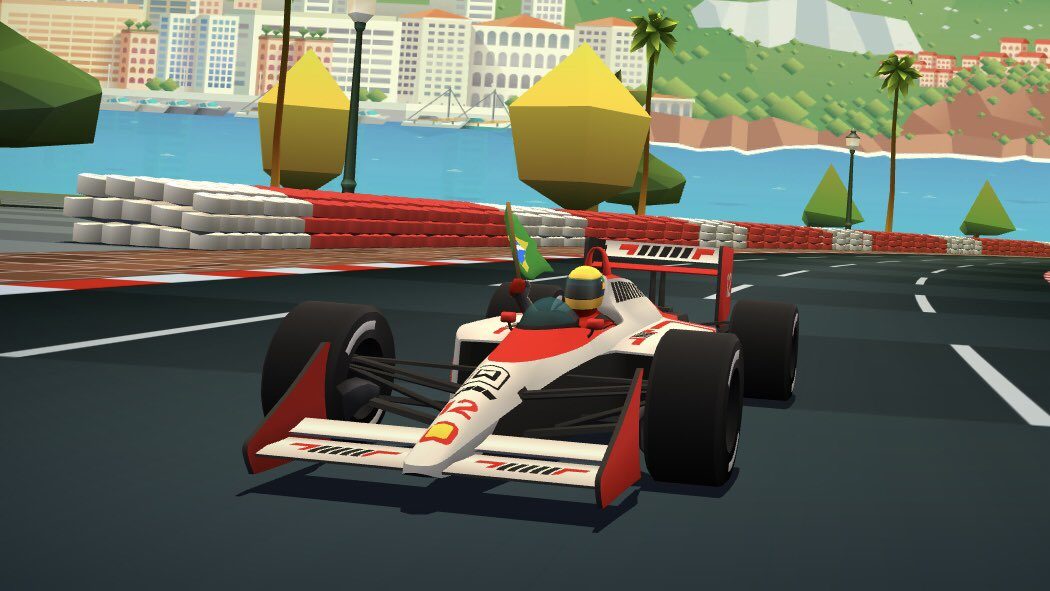 Senna Sempre dá aula sobre Senna em um "novo game" dentro de Horizon Chase