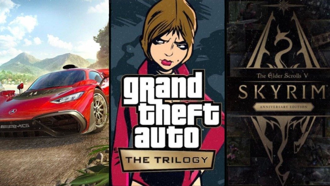 Lançamentos da semana: Forza Horizon 5, trilogia GTA remasterizada, Skyrim, e mais