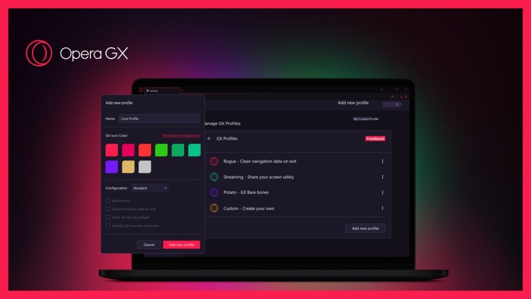 Navegador Opera GX traz recurso que permite criar perfis e ver vídeos sem interrupções