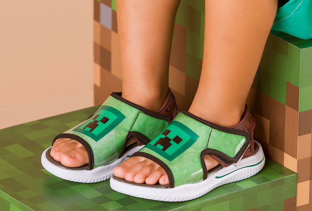 Minecraft e Kidy Company fecham parceria para nova linha de calçados infantis