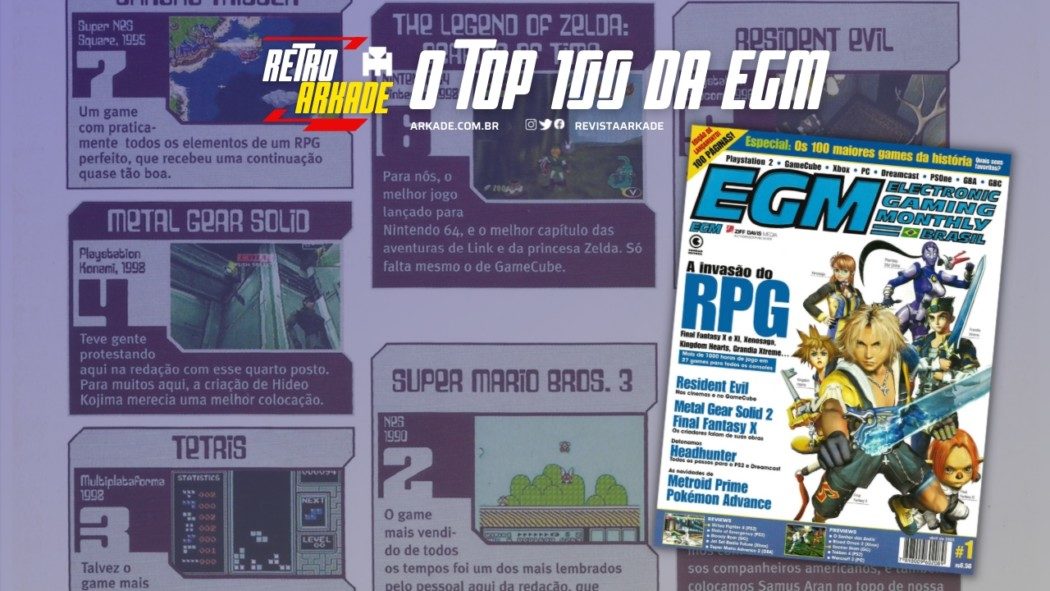 RetroArkade: Os 100 melhores games de todos os tempos, da EGM #1, de 2002