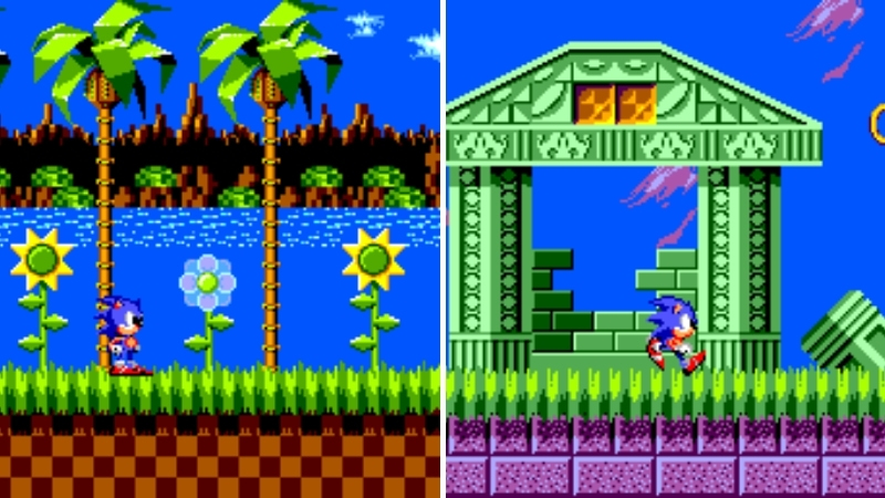 Como seria Sonic 1 de Master System, caso fosse um port direto do Mega Drive?