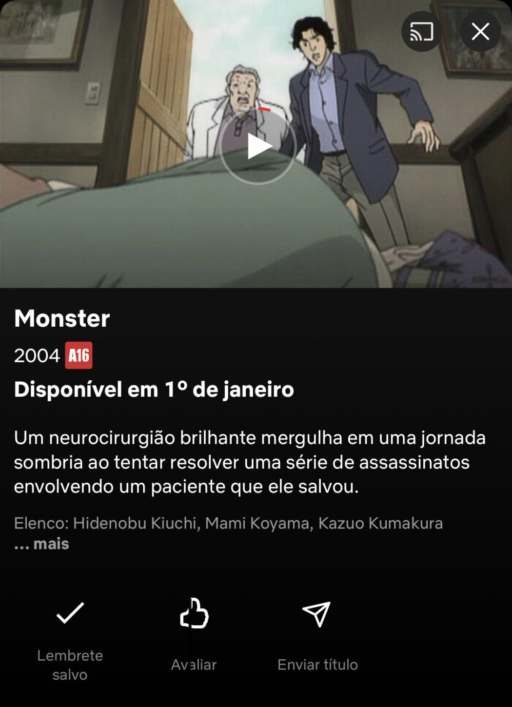 Monster: Netflix adiciona os episódios finais do anime