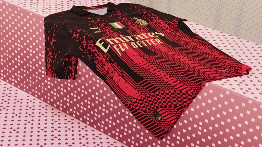 O Milan lançou uma "camisa Nintendinho", com visual inspirado nos 8-bits