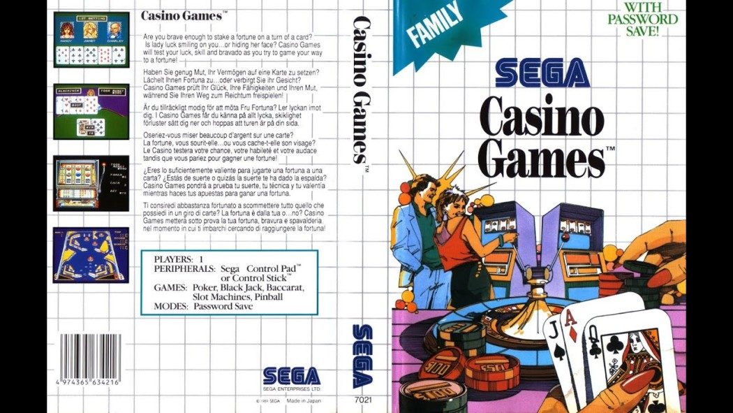 Relembre o jogo Casino Games, um dos clássicos do Master System