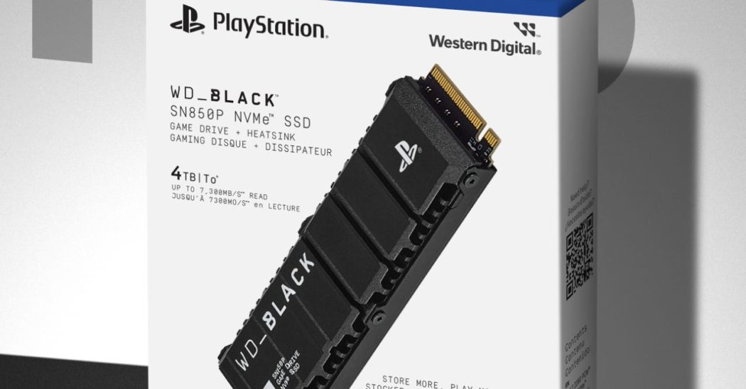 A WD também trouxe novos SSDs para o PS5, com tamanhos de até 4TB